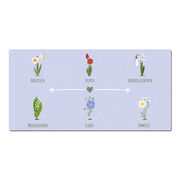 lila Dekoschild mit Blumen