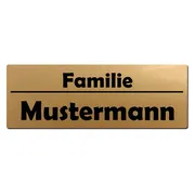 Namensschild aus Aluminium - rosé