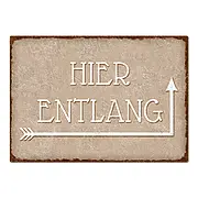 Schild mit Spruch im Vintage Look