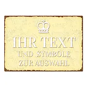 Vintage Schild mit individuellem Wunschtext