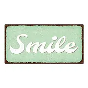 Vintage Schild Smile