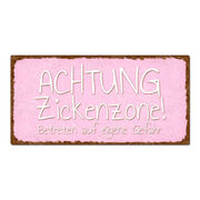 Türschild Zickenzone