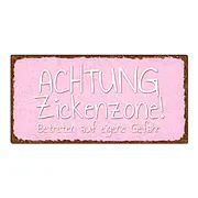 Türschild Zickenzone