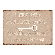 Türschild mit Spruch