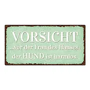 Dekoschild "Vorsicht vor der Frau"  30 x 15 cm