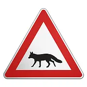 Verkehrsschild Motiv Fuchs