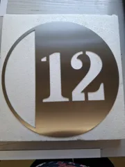 Edelstahl Hausnummer 12 