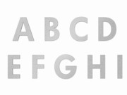 Edelstahl Hausnummern Futura Großbuchstaben A bis I
