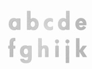 Edelstahl Hausnummern Futura Kleinbuchstaben a bis k