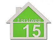 Hausnummer aus Edelstahl grün