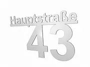 Hausnummer aus Edelstahl