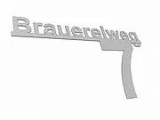 Hausnummer mit Straßenname