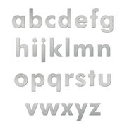 Kleinbuchstaben aus Edelstahl