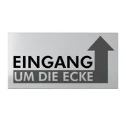 Beschilderung - Eingang rechts - silber