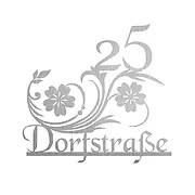 Edelstahlhausnummer mit Straßennamen Design Blumen