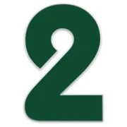 Farbige Edelstahl Hausnummer 2