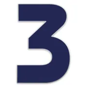 Farbige Edelstahl Hausnummer 3