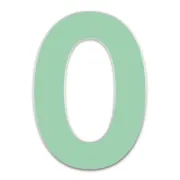 Farbige Edelstahl Hausnummern 0