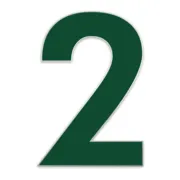 Farbige Edelstahl Hausnummer 2