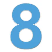 Farbige Edelstahl Hausnummer 8