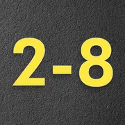 Farbige Edelstahl Hausnummern dreistellig