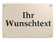 Firmenschild mit Wunschtext lasergraviert