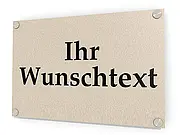 Edelstahlschild mit Wunschgravur - Oberflächengravur