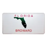 Florida-Boosterplate -Broward- mit individuellem Wunschtext