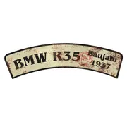 Historisches Nummernschild für Motorräder - Rostoptik