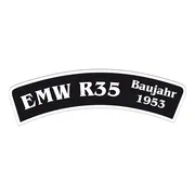 Gebogenes Motorradnummernschild für Präsentationszwecke - Look Neu