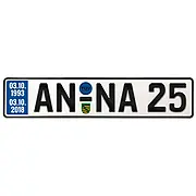 Schild zum 25. Geburtstag - Größe:  52 x 11 cm