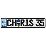 Schild zum 35. Geburtstag - Größe:  52 x 11 cm