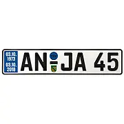 Schild zum 45. Geburtstag - Größe:  52 x 11 cm