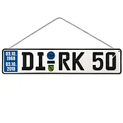 50 - TÜV Plakette zum Geburtstag' Sticker