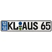 Schild zum 65. Geburtstag - Größe: 52 x 11 cm