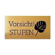 Schild Vorsicht Stufen