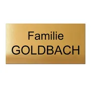 Goldenes Türschild