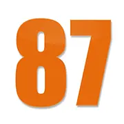 Hausnummer in orange