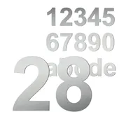 Hausnummer aus Edelstahl