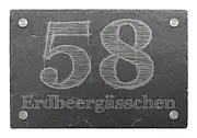 Hausnummer aus Schiefer