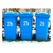 Hausnummer für die Mülltonne
