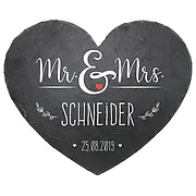 Schieferherz zur Hochzeit