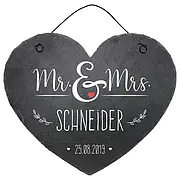 Schieferherz zum Hochzeitstag