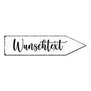 Vintageschild mit Richtungspfeil