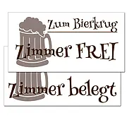 Schild Zimmer frei oder belegt