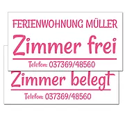 Schild Zimmer frei oder belegt