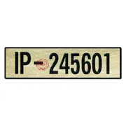 Historisches Nummernschild 