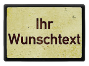 Historisches Nummernschild mit Wunschtext Vintage Look