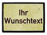 Historisches Nummernschild mit Wunschtext Vintage Look