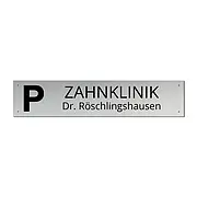 Parkplatzschild aus Edelstahl